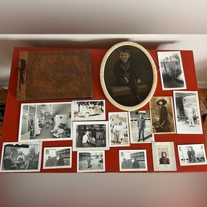 Vintage Photo Album with Assorted Black and White Photographs price for All